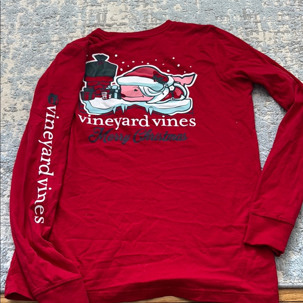 Vineyard Vines Red Christmas Long Sleeve Shirt LIMITED EDITION